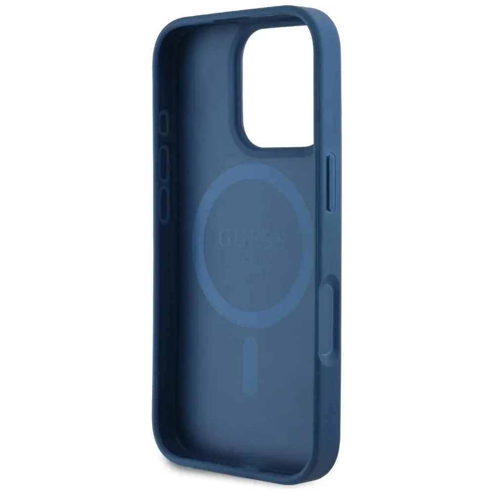 Hurtownia GSM - Guess Hladký tištěný květinový vzor MagSafe Apple iPhone 16 Pro modrý - GUE4429 - {ean13} - Hurt
