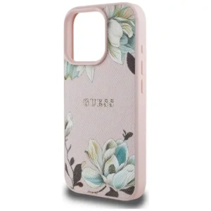 Hurtownia GSM - Guess Tisk květinového vzoru s jemnou strukturou MagSafe Apple iPhone 16 Pro růžový - GUE4430 - {ean13} - Hurt