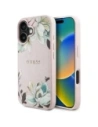 Guess Model cu Flori Tipărite Granulate MagSafe Apple iPhone 16 roz