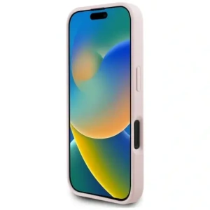 Hurtownia GSM - Guess Model cu Flori Tipărite Granulate MagSafe Apple iPhone 16 roz - GUE4431 - {ean13} - Hurt