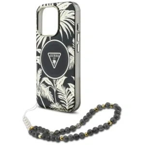 Hurtownia GSM - Guess Palm Trees Triangle Pearl Strap MagSafe Apple iPhone 16 Pro černý - GUE4432 - {ean13} - Hurt