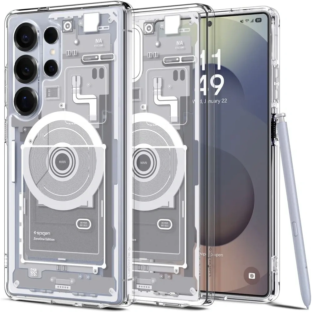 Hurtownia GSM - Spigen Ultra Hybrid Mag MagSafe Samsung Galaxy S25 Ultra Zero One Bílá - SPN16695 - {ean13} - Hurt