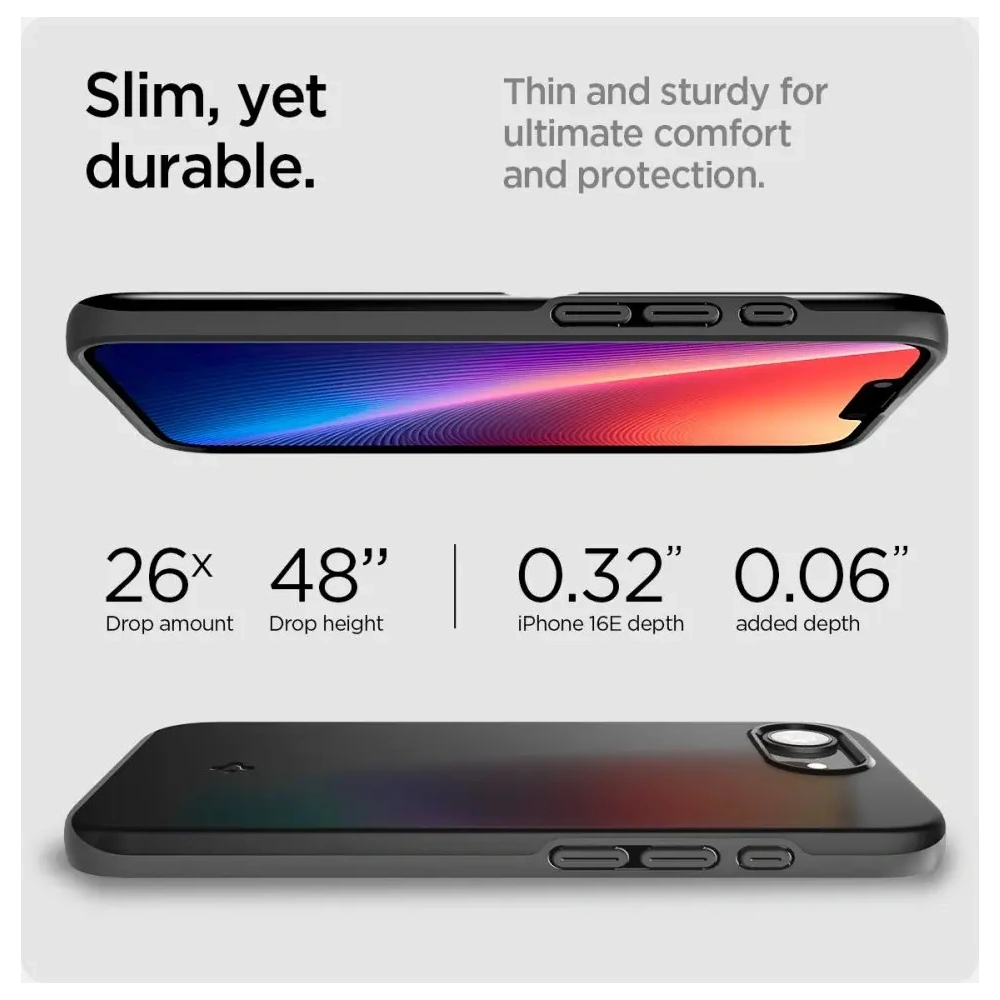 Hurtownia GSM - Spigen Thin Fit Mag MagSafe Apple iPhone 16e Černá - SPN16697 - {ean13} - Hurt
