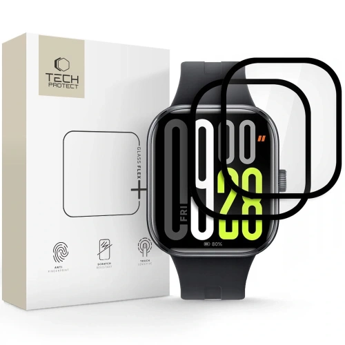 Szkło hybrydowe Tech-Protect Glass Flex+ Xiaomi Redmi Watch 5 Black [2 PACK]