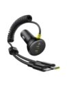 Hurtownia GSM - Baseus încărcător auto 60W 2xUSB-C + cablu USB-C integrat, Lightning (Negru) - BSU8934 - {ean13} - Hurt