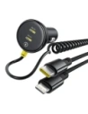 Hurtownia GSM - Baseus încărcător auto 60W 2xUSB-C + cablu USB-C integrat, Lightning (Negru) - BSU8934 - {ean13} - Hurt