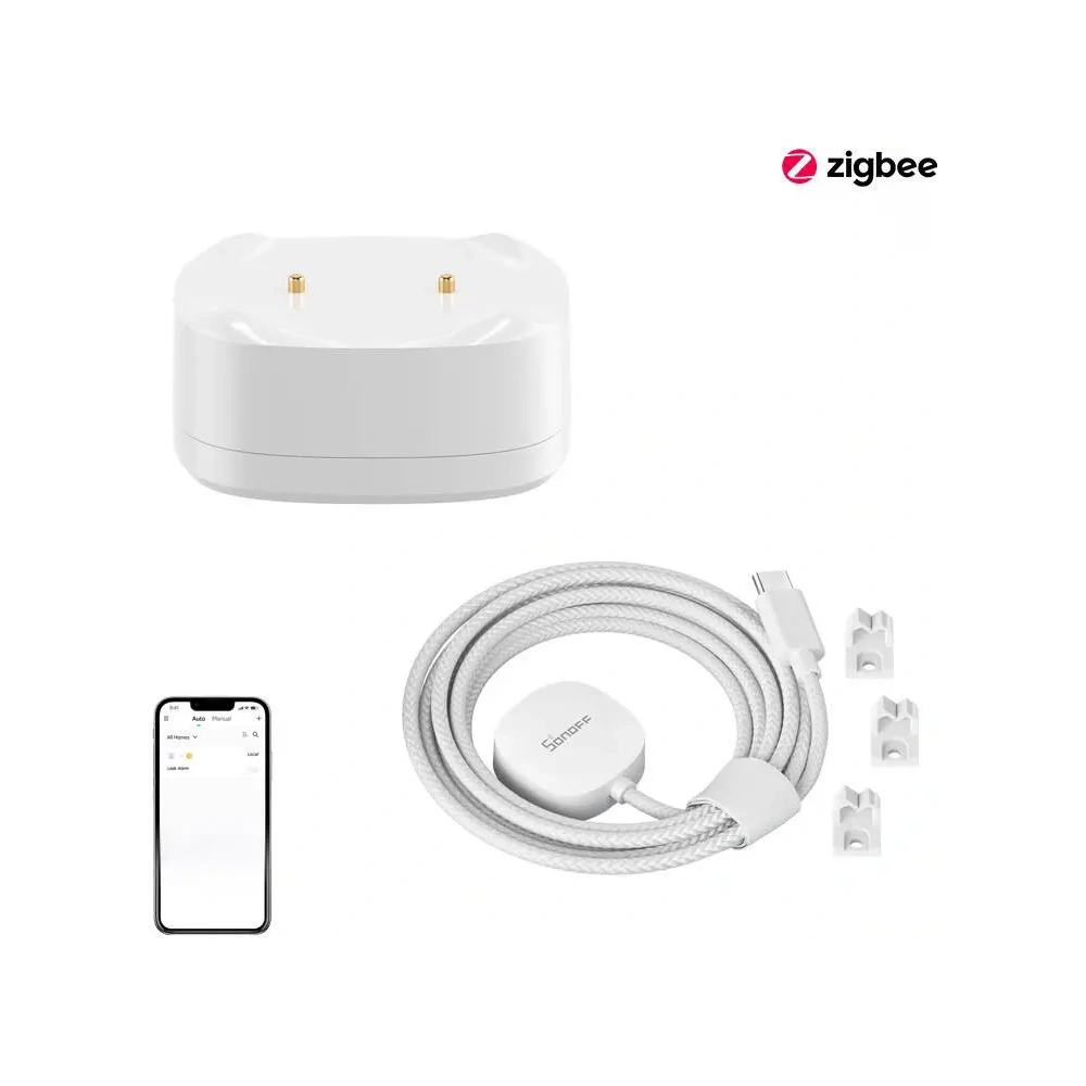 Hurtownia GSM - SONOFF SNZB-05P ZigBee Flut-/Wasserlecksensor-Kit + Kabel WLDC200 - SNF197 - {ean13} - Hurt
