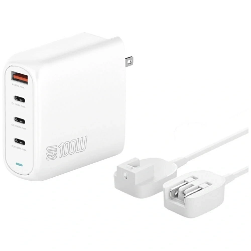 Ładowarka sieciowa 4smarts Flex Pro 100W 3xUSB-C, 1xUSB-A Travel Edition biała