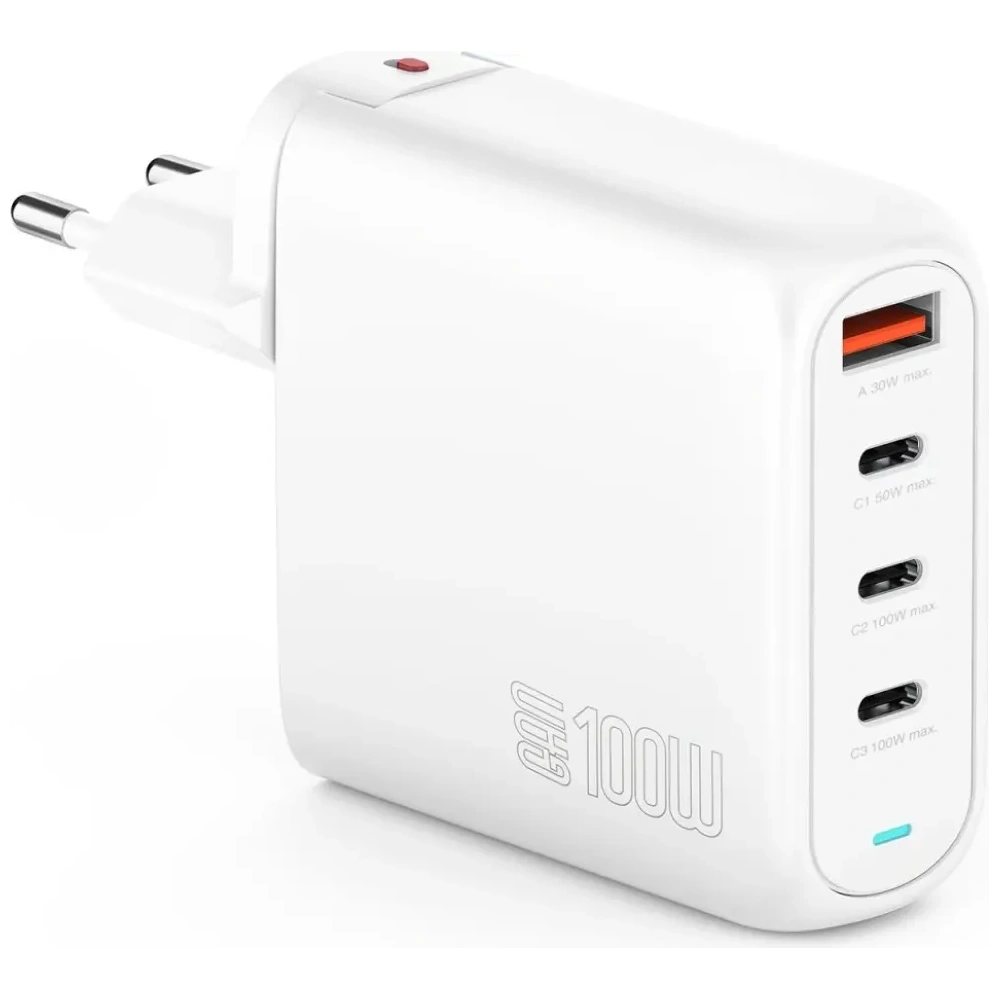 Hurtownia GSM - Ładowarka sieciowa 4smarts Flex Pro 100W 3xUSB-C, 1xUSB-A Travel Edition biała - 4SMR71 - {ean13} - Hurt