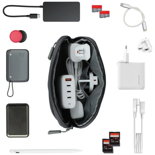 Ładowarka sieciowa 4smarts Flex Pro 100W 3xUSB-C, 1xUSB-A Travel Edition biała