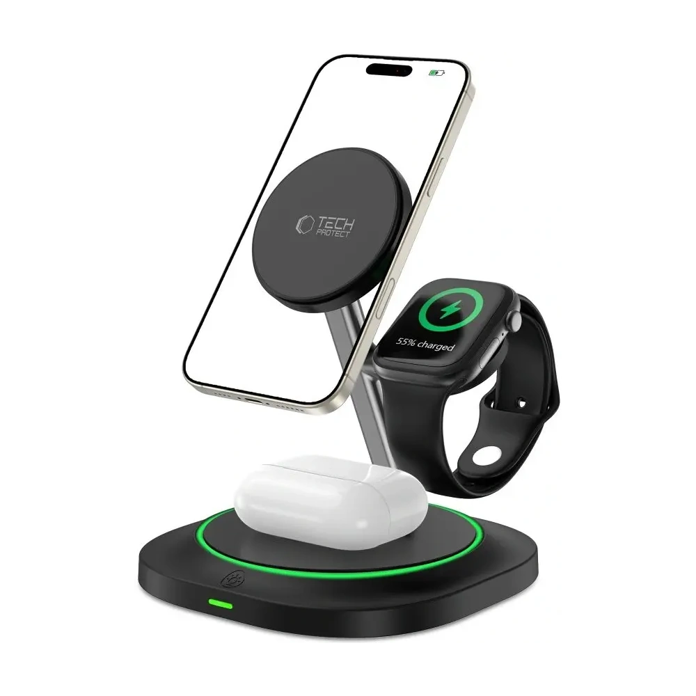 Hurtownia GSM - Tech-Protect QI15W-A46 Magnetic MagSafe Wireless Charger Schwarz - THP3941 - {ean13} - Hurt