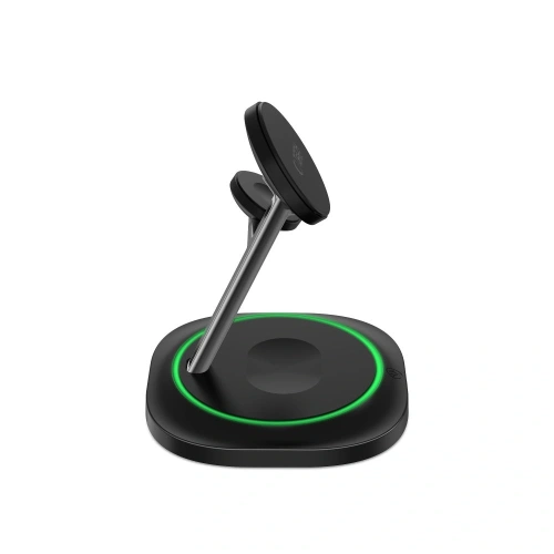 Ładowarka bezprzewodowa 3w1 Tech-Protect QI15W-A46 Magnetic MagSafe Wireless Charger Black