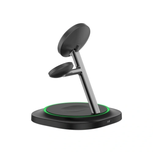 Ładowarka bezprzewodowa 3w1 Tech-Protect QI15W-A46 Magnetic MagSafe Wireless Charger Black