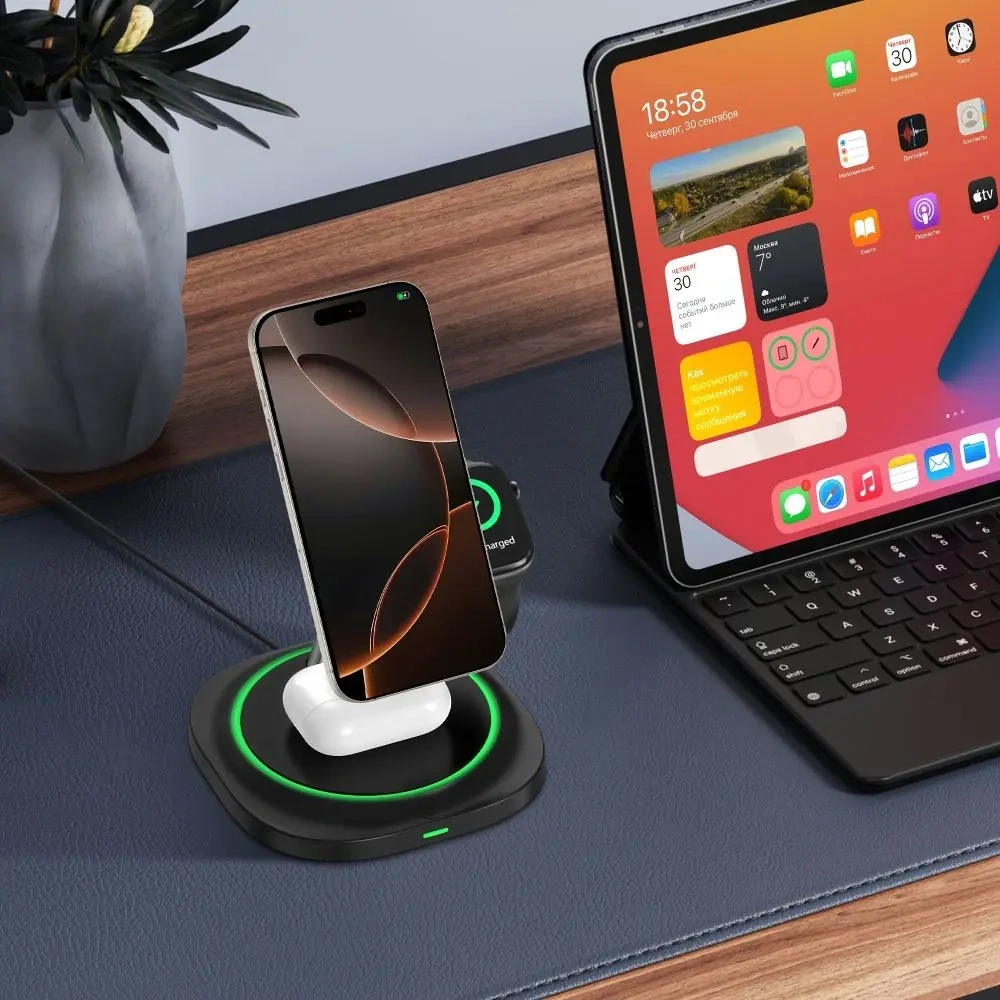 Hurtownia GSM - Tech-Protect QI15W-A46 Magnetic MagSafe Wireless Charger Schwarz - THP3941 - {ean13} - Hurt
