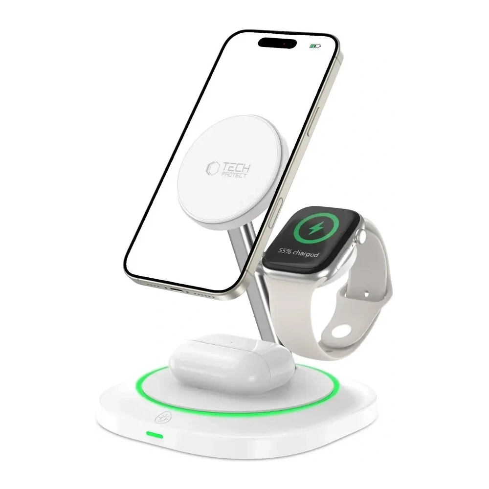 Hurtownia GSM - Tech-Protect QI15W-A46 Magnetic MagSafe Wireless Charger Weiß - THP3942 - {ean13} - Hurt