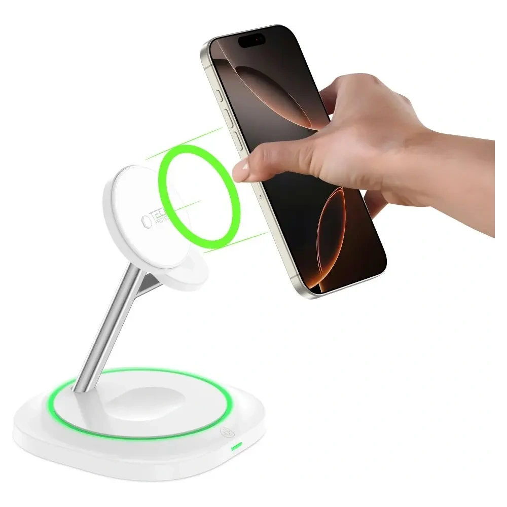 Hurtownia GSM - Tech-Protect QI15W-A46 Magnetic MagSafe Wireless Charger Weiß - THP3942 - {ean13} - Hurt