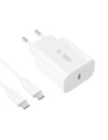 Hurtownia GSM - Ładowarka sieciowa Tech-Protect NC20W 1-port USB-C Network Charger PD20W + USB-C / USB-C Cable White - THP3943 - {ean13} - Hurt