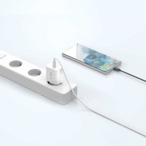 Ładowarka sieciowa Tech-Protect NC20W 1-port USB-C Network Charger PD20W + USB-C / USB-C Cable White