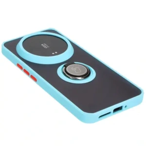 Wholesale [OUTLET] Case with finger holder Bizon Case Hybrid Ring for Xiaomi 14 Ultra smoked with a light blue frame - OT-852 - {ean13} - Hurt