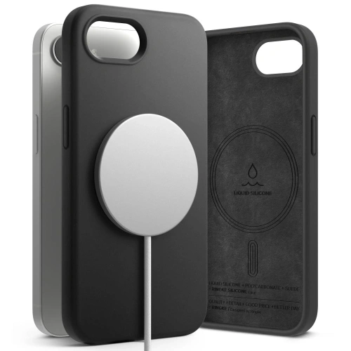Etui Ringke Silicone Magnetic MagSafe Apple iPhone 16e Black