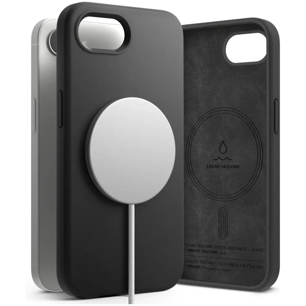 Hurtownia GSM - Ringke Silikon Magnetic MagSafe Apple iPhone 16e Schwarz - RGK11770 - {ean13} - Hurt