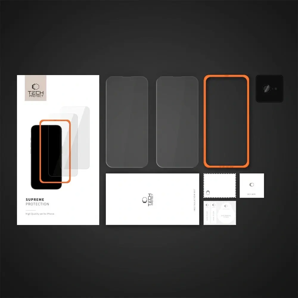 Hurtownia GSM - Szkło hartowane Tech-Protect Supreme Set Apple iPhone 16e Clear [3 PACK] - THP3946 - {ean13} - Hurt