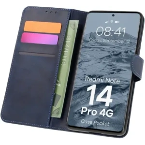 Wholesale Bizon Case Pocket Xiaomi Redmi Note 14 Pro 4G navy blue - BIZ8702 - {ean13} - Hurt