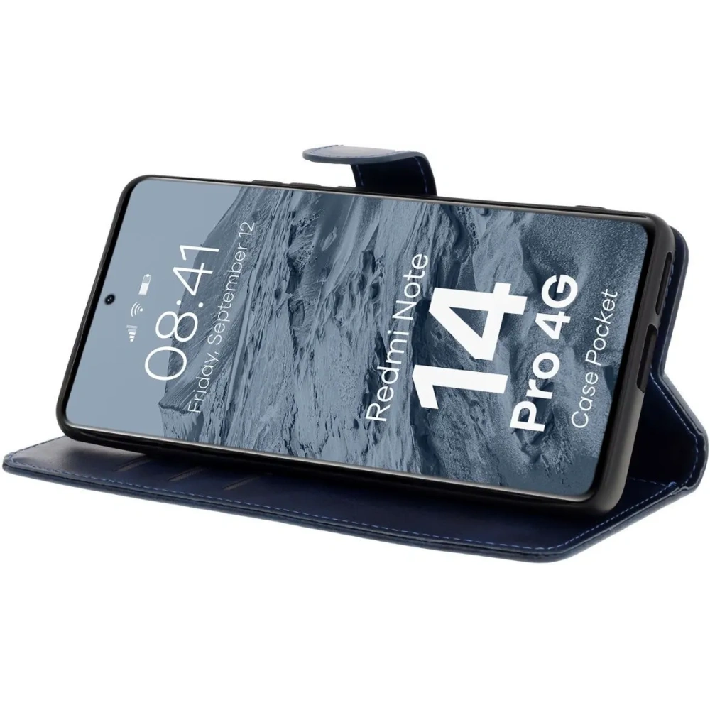 Hurtownia GSM - Bizon tok zseb Xiaomi Redmi Note 14 Pro 4G sötétkék - BIZ8702 - {ean13} - Hurt