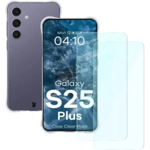 Hurtownia GSM - Etui + 2x szkło na ekran Bizon Case Clear Pack do Samsung Galaxy S25+ Plus przezroczyste - BIZ8703 - {ean13} - Hurt