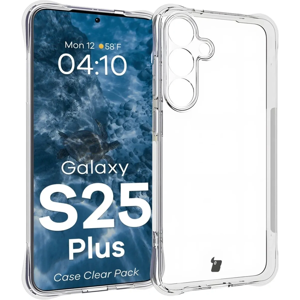Wholesale Bizon Case Clear Pack case + 2x screen glass Samsung Galaxy S25+ Plus clear - BIZ8703 - {ean13} - Hurt
