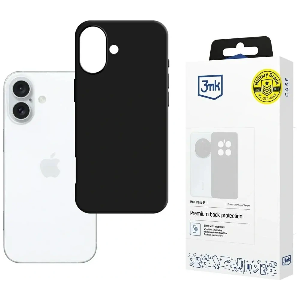 Wholesale 3MK Matt Case Pro Apple iPhone 16 Plus black - 3MK15902 - {ean13} - Hurt