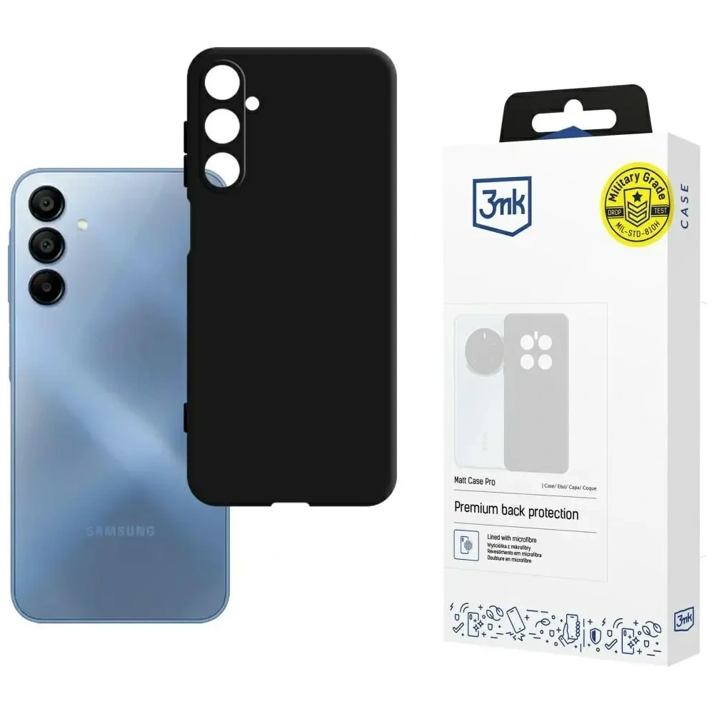 Hurtownia GSM - 3MK Matt Case Pro Samsung Galaxy A15 5G negru - 3MK15905 - {ean13} - Hurt