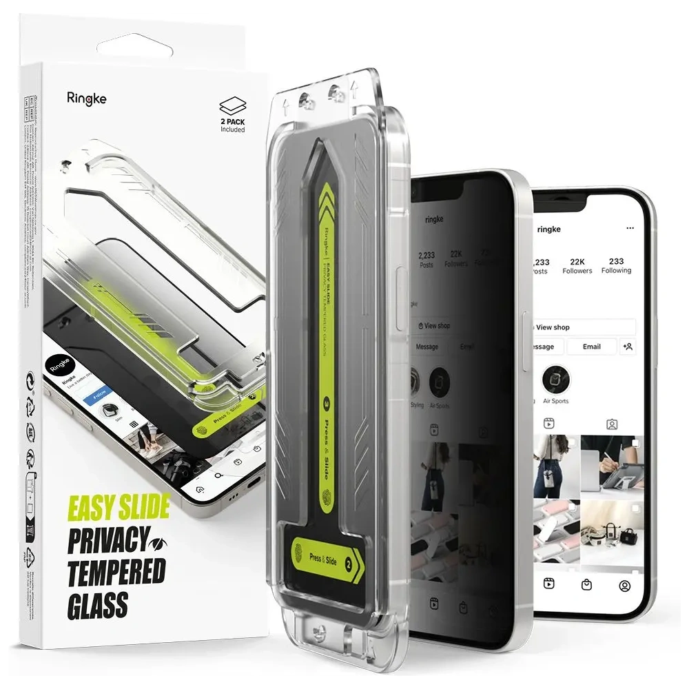 Wholesale Ringke Easy Slide Apple iPhone 16e / 14 / 13 / 13 Pro Privacy [2 PACK] - RGK11774 - {ean13} - Hurt