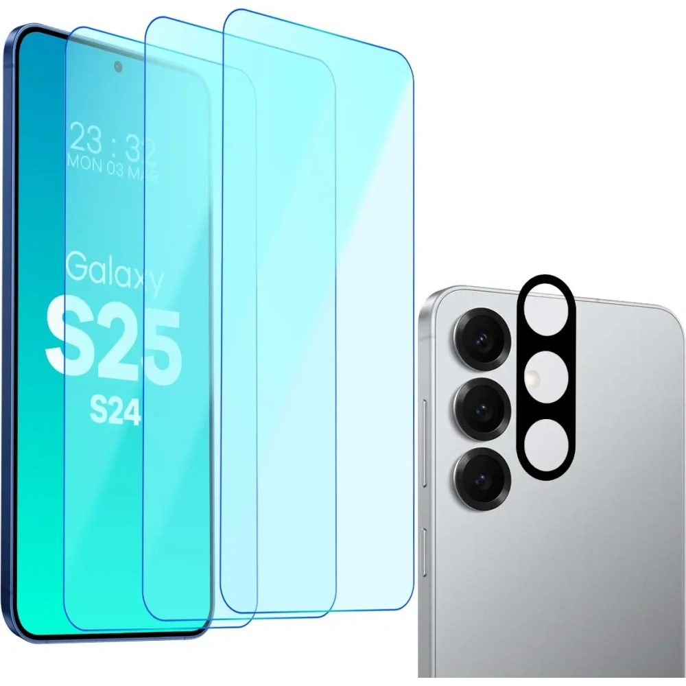 Hurtownia GSM - BIZON Clear 2 csomag 3x kijelző üveg + 1x lencse üveg Samsung Galaxy S25 - BIZ8704 - {ean13} - Hurt