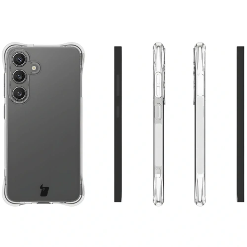 Etui + 2x szkło na ekran Bizon Case Clear Pack do Samsung Galaxy S25 przezroczyste