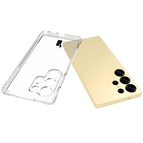 Etui + 2x folia na ekran Bizon Case Clear Pack do Samsung Galaxy S25 Ultra przezroczyste