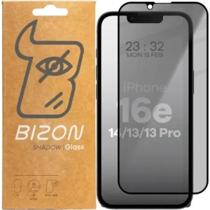 Hurtownia GSM - Bizon Glass Edge Shadow Apple iPhone 16e / 14 / 13 Pro / 13 nuanțat cu un cadru negru - BIZ8708 - {ean13} - Hurt