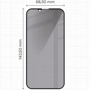 Hurtownia GSM - Bizon Glass Edge Shadow Apple iPhone 16e / 14 / 13 Pro / 13 nuanțat cu un cadru negru - BIZ8708 - {ean13} - Hurt