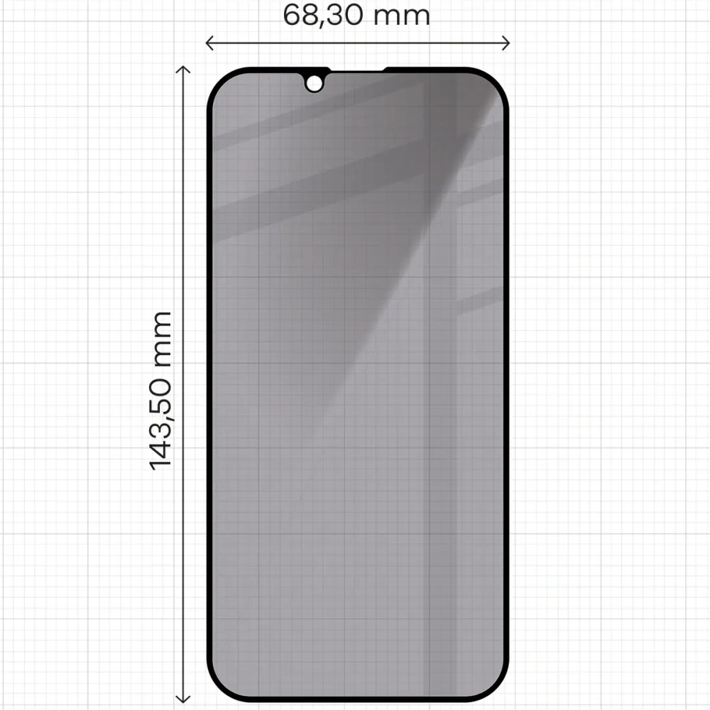 Wholesale Bizon Glass Edge Shadow Apple iPhone 16e / 14 / 13 Pro / 13 tinted with a black frame - BIZ8708 - {ean13} - Hurt