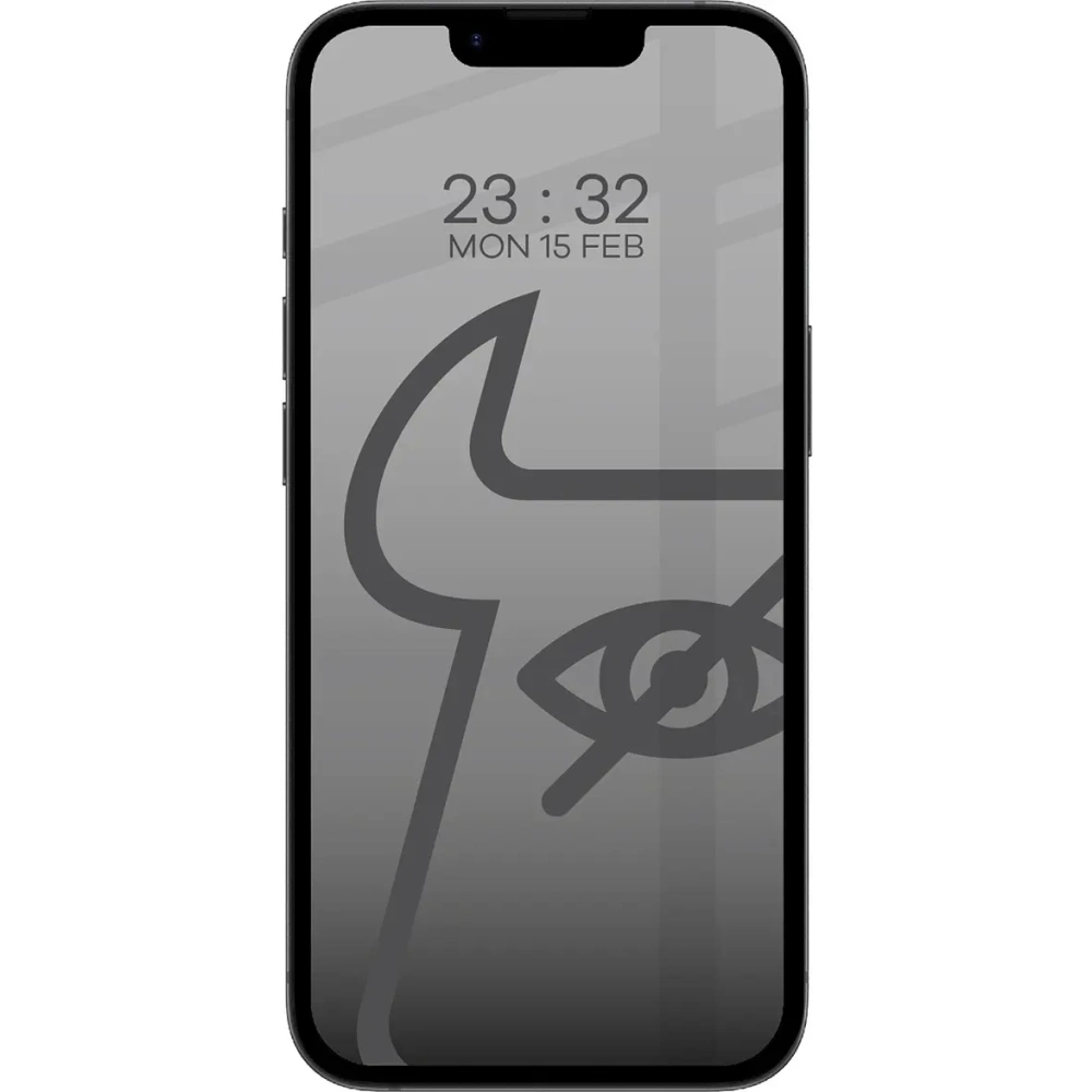 Hurtownia GSM - Bizon Glass Edge Shadow Apple iPhone 16e / 14 / 13 Pro / 13 nuanțat cu un cadru negru - BIZ8708 - {ean13} - Hurt