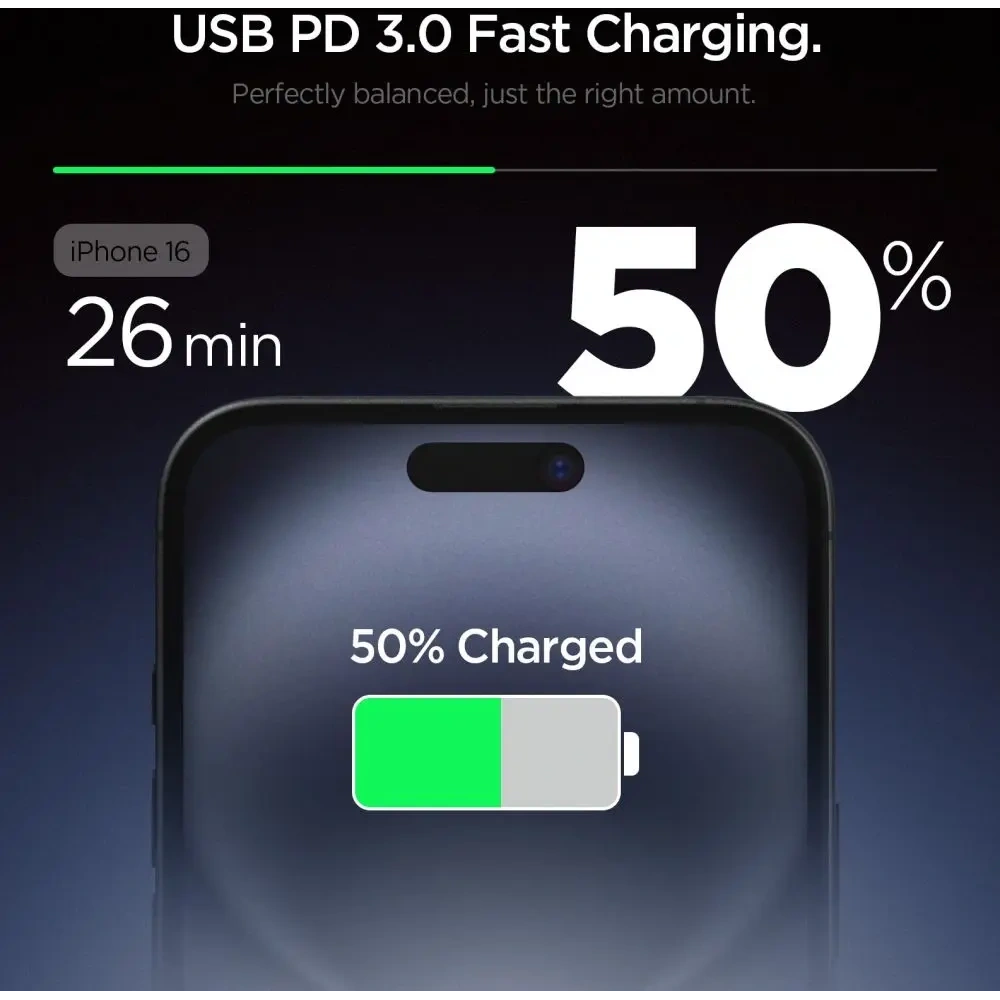 Hurtownia GSM - Síťová nabíječka Spigen Essential EE201EU 1-portová USB-C síťová nabíječka 20W bílá - SPN16710 - {ean13} - Hurt