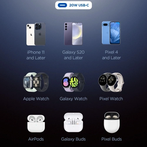 Ładowarka sieciowa Spigen Essential EE201EU 1-port USB-C Network Charger 20W White