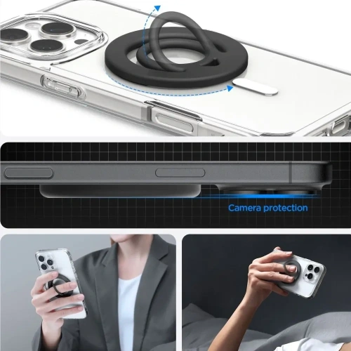 Uchwyt do telefonu Spigen Dual Pop Mag MagSafe Phone Ring Black