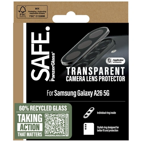 Szkło hartowane na obiektyw SAFE by PanzerGlass Rings Lens Protector do Samsung Galaxy A26 5G przezroczysty