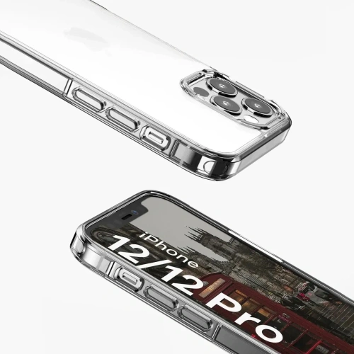 Etui Bizon Case Halo do Apple iPhone 12 / 12 Pro przezroczyste