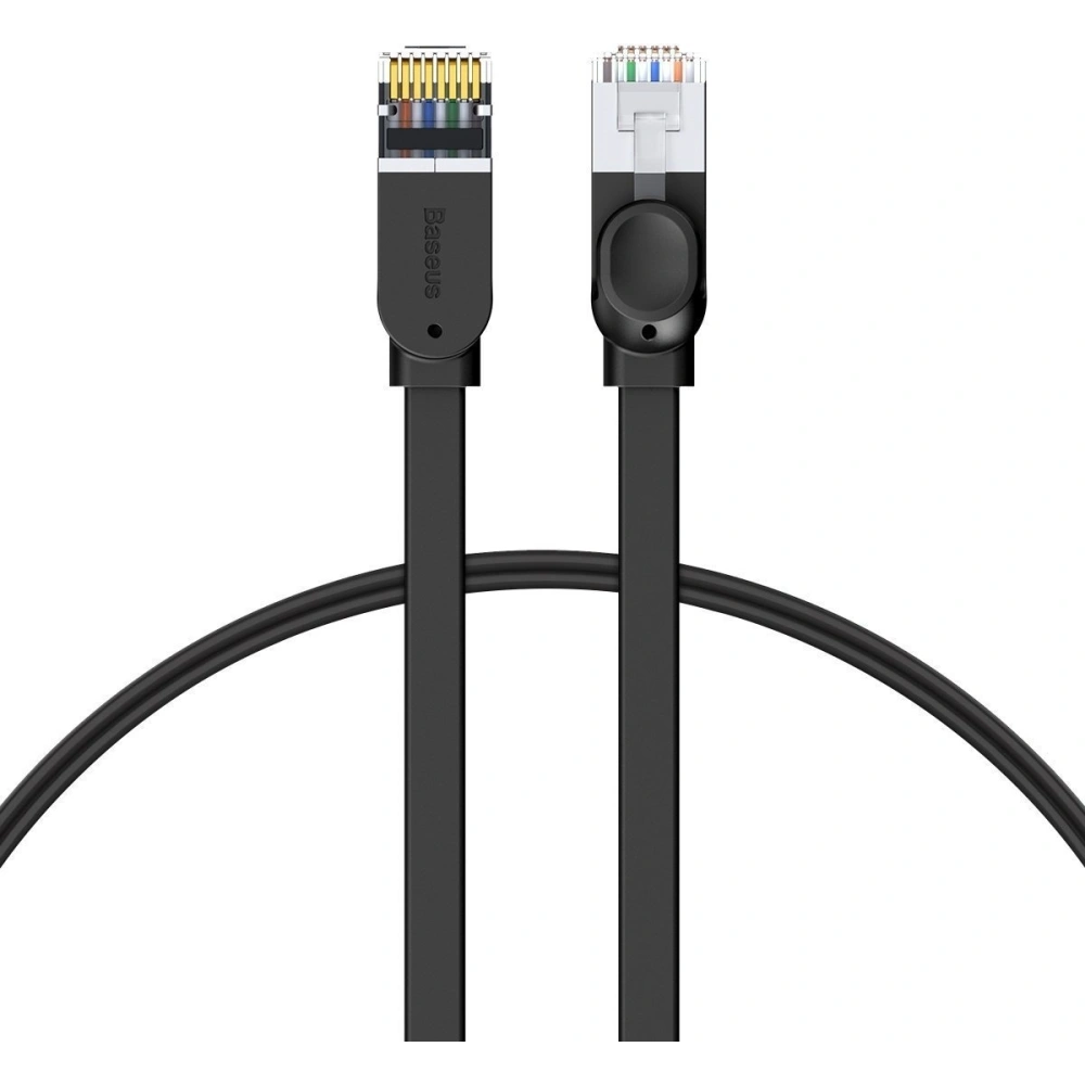 Hurtownia GSM - Flaches Netzwerkkabel Baseus High Speed, Ethernet RJ45, Gigabit, Cat.6, 1m (schwarz) - BSU1438BLK - {ean13} - Hurt