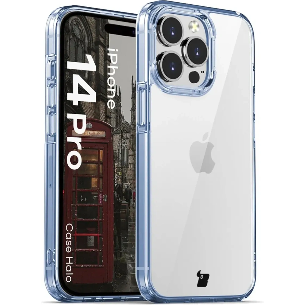 Hurtownia GSM - Etui Bizon Case Halo pentru Apple iPhone 14 Pro transparent-albastru - BIZ8718 - {ean13} - Hurt