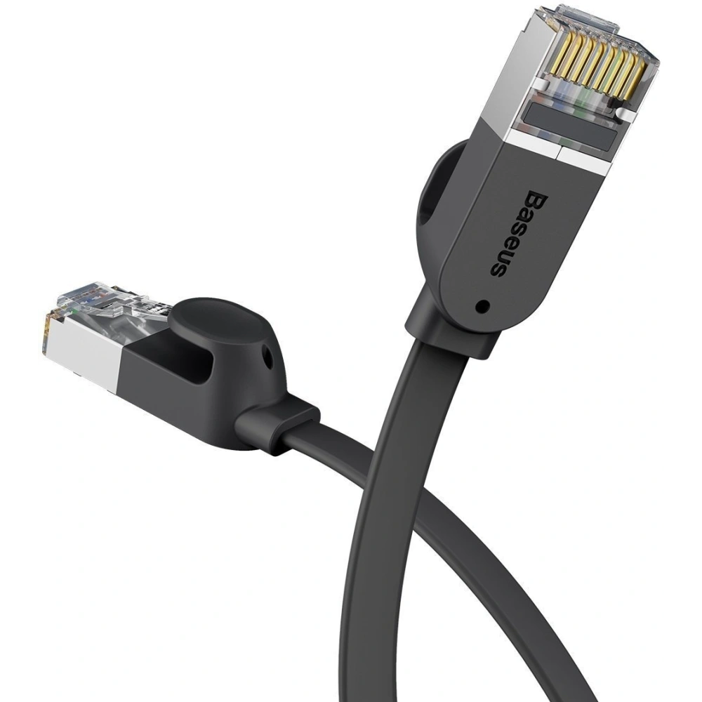 Hurtownia GSM - Flaches Netzwerkkabel Baseus High Speed, Ethernet RJ45, Gigabit, Cat.6, 1m (schwarz) - BSU1438BLK - {ean13} - Hurt