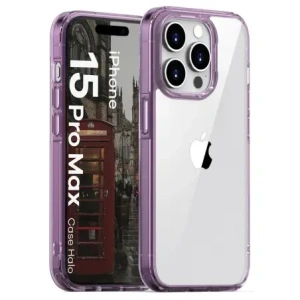 Hurtownia GSM - Etui Bizon Case Halo pentru Apple iPhone 15 Pro Max transparent-violet - BIZ8720 - {ean13} - Hurt