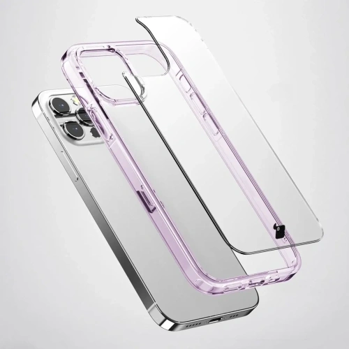 Etui Bizon Case Halo do Apple iPhone 15 Pro Max przezroczysto-fioletowe